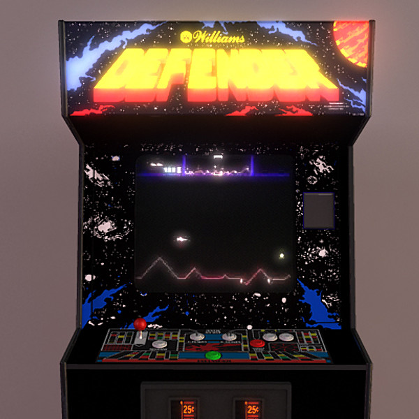 classic defender 3d model - Defender Game by My3DGuy